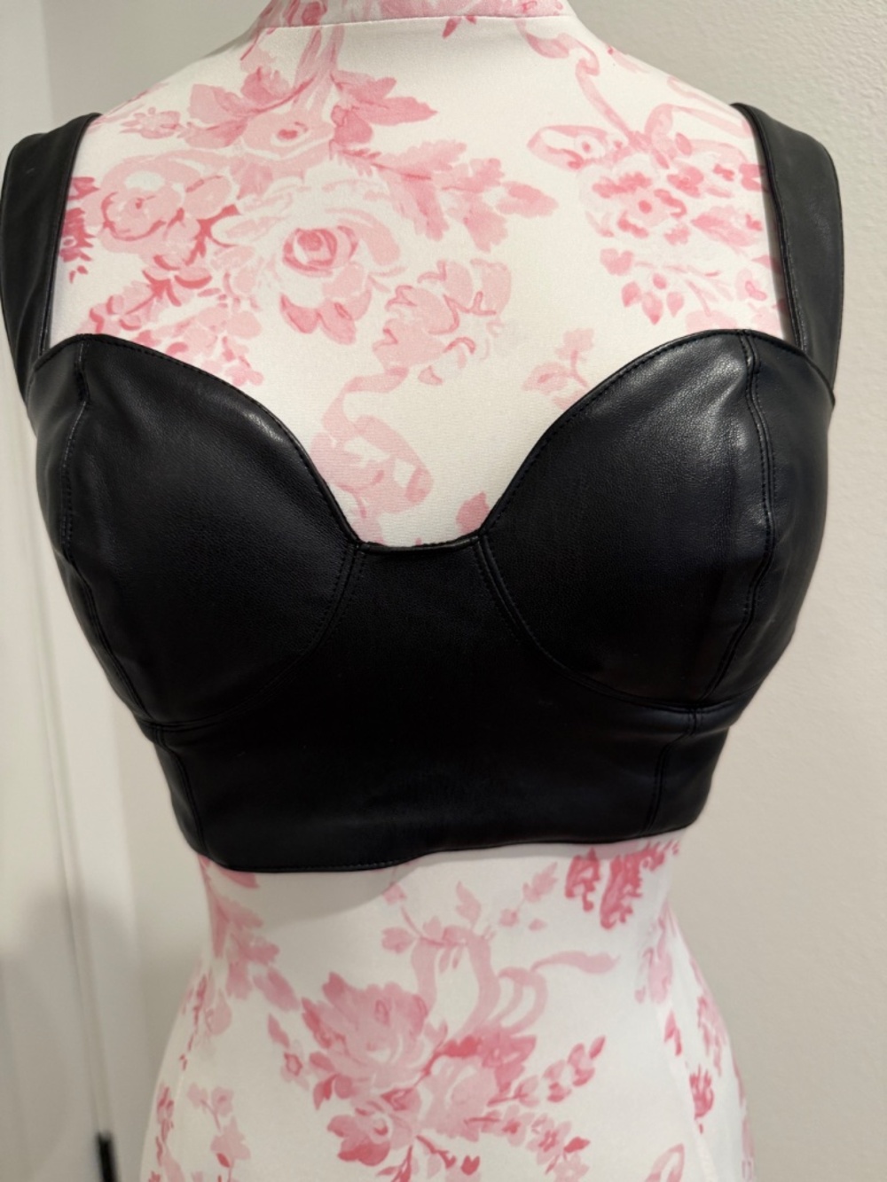 Faux Leather Bustier